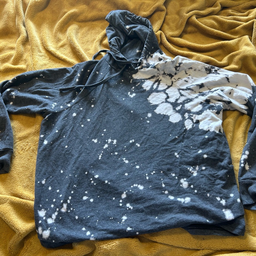 torrid Black & White Tie-Dye Hooded Sweatshirt